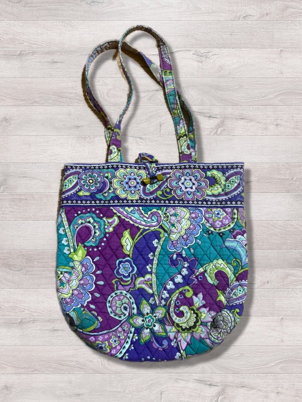 Vera Bradley 12"x13" Shoulder Tote Bag Heather Pattern 2013 Toggle Closure